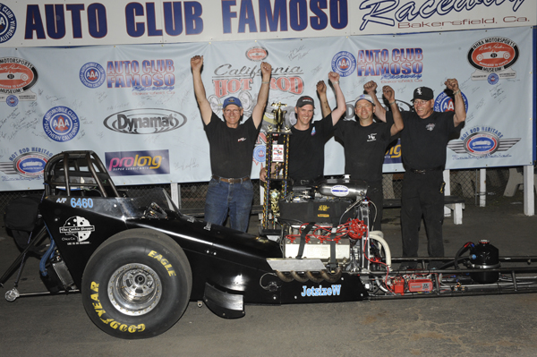 For the 3rd consecutive time - Les Davenport's  Alberta-based A/F car has won Bakersfield!