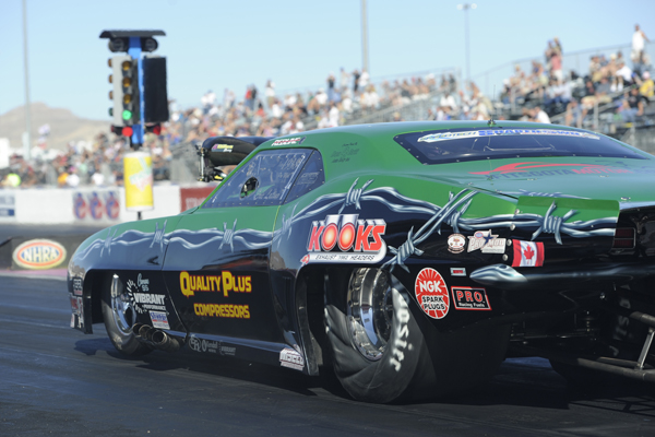 Ontario-based Pro Mod powerhouse Eric Latino raced at Las Vegas for the first time in his career.  Eric qualified in the unlucky #13 slot and got beat by Danny Rowe in round one.