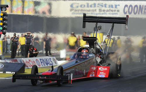 Canada's Todd Paton ran the Tim Horton's/Paton Racing dragster at Pomona but just missed the bump with a pretty solid 4.017 secs effort