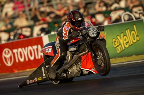 Matt Hines clinched his 5th World Championship in Pro Stock Motorcycle racing
